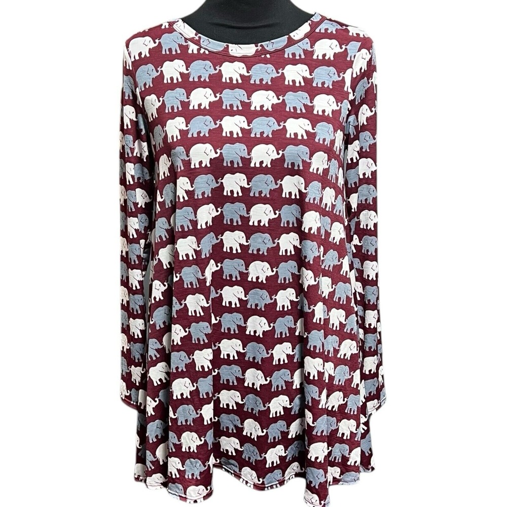 Alabama Crimson Tide Boutique‎ Elephant Tunic Top Size Small Long Sleeve
